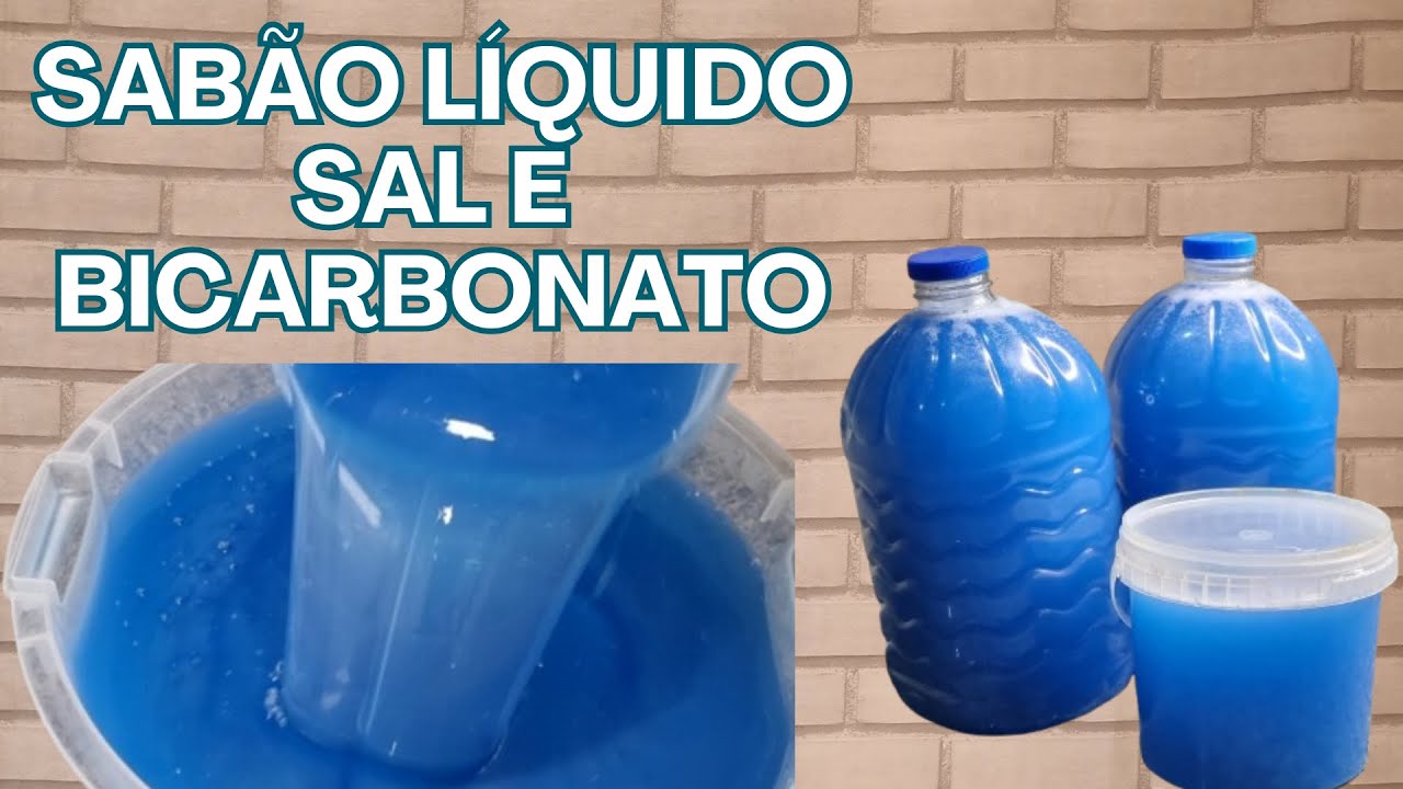 Sabão Liquido Concentrado Com Bicarbonato e Sal | Faça Você Mesmo