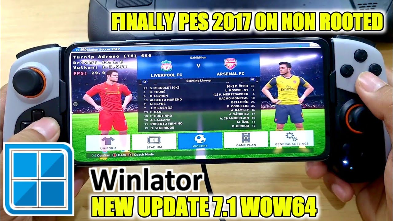 WINLATOR 7.1 PES 2017 Finally Works on Unrooted POCO F3 Hyper Os