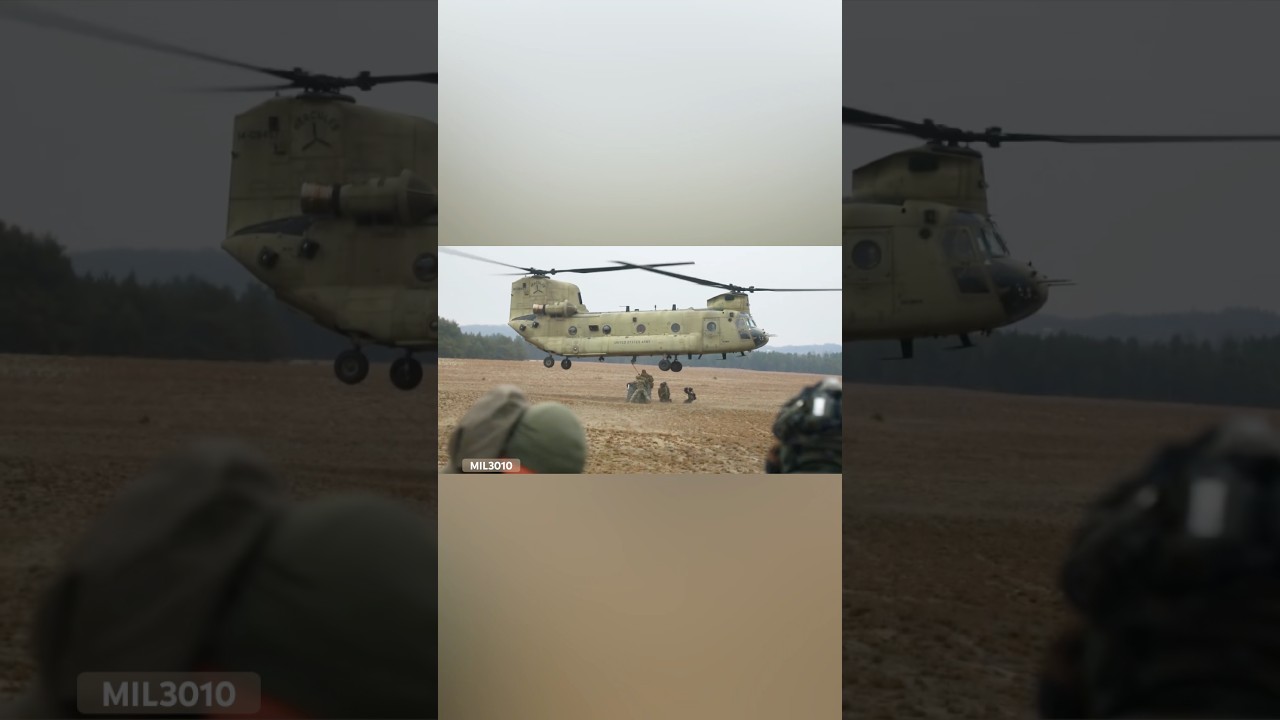 U.S. Army CH-47 Chinook helicopter | Sling Load Training in Poland, NATO