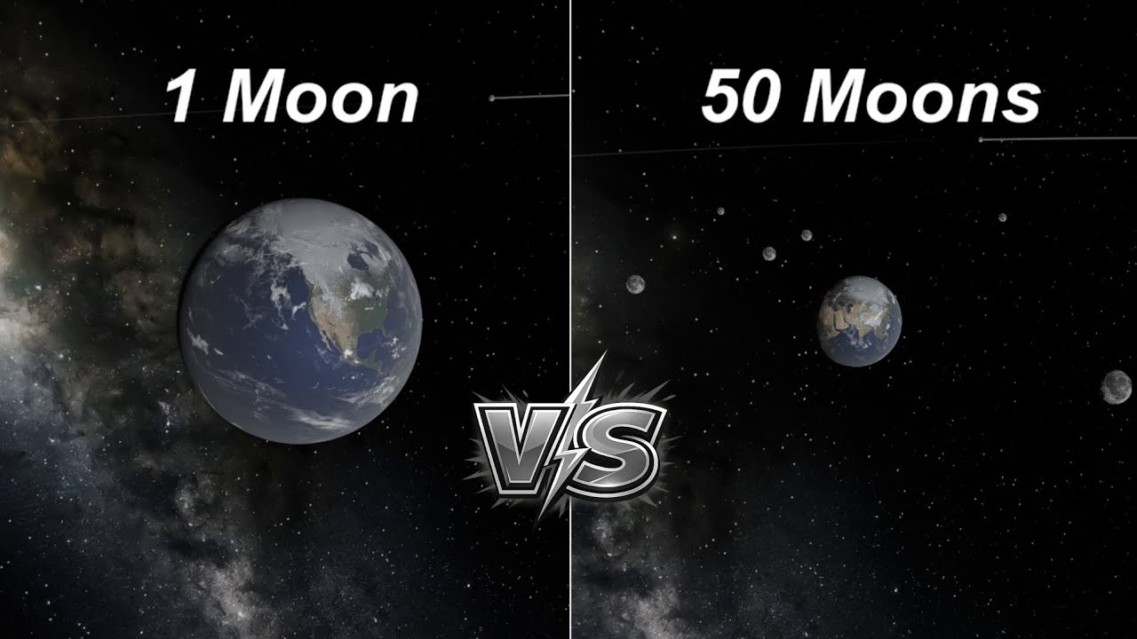 What If Earth Suddenly Had 50 Moons?