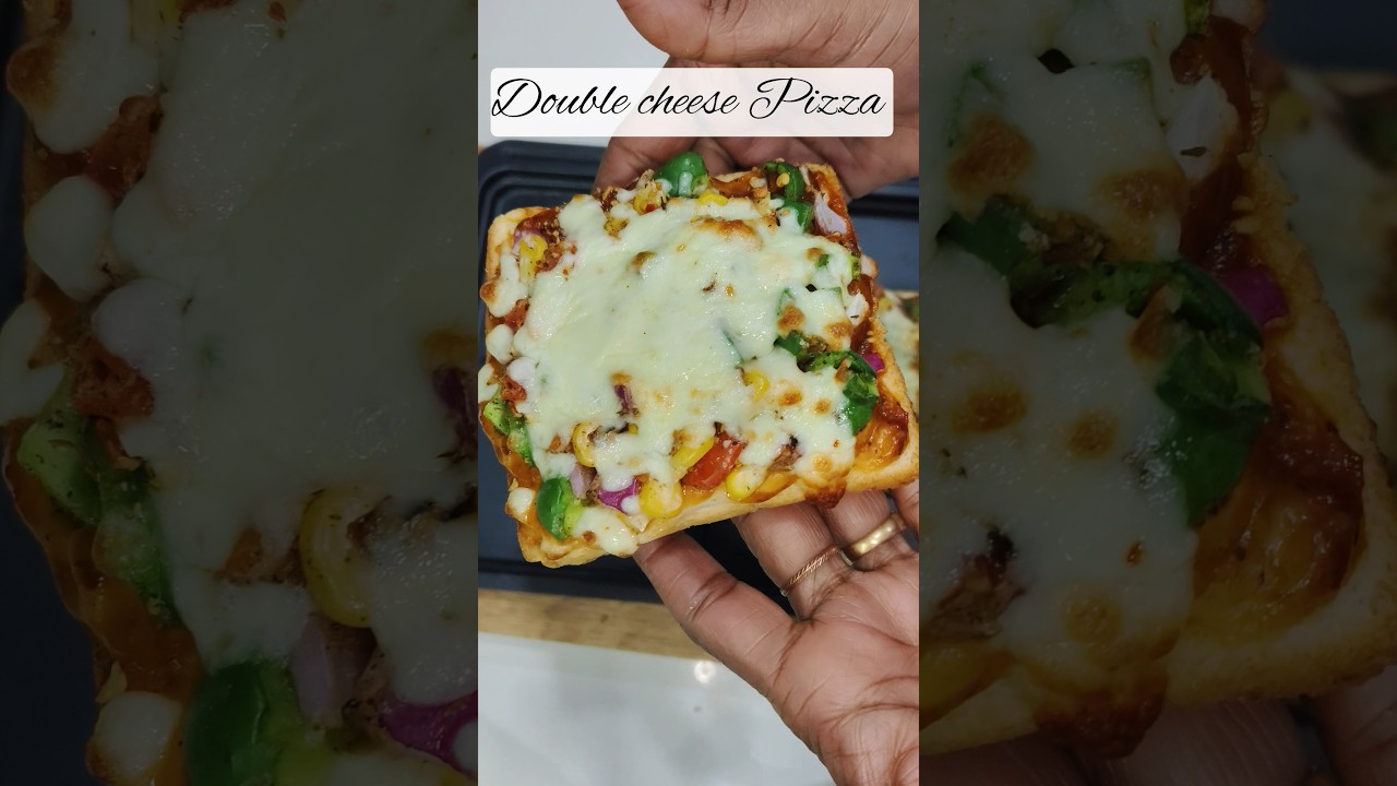 Double Cheese Pizza in 5 Minutes 😍| So Cheesy, So Yummy 🤤 Double Cheese Pizza 