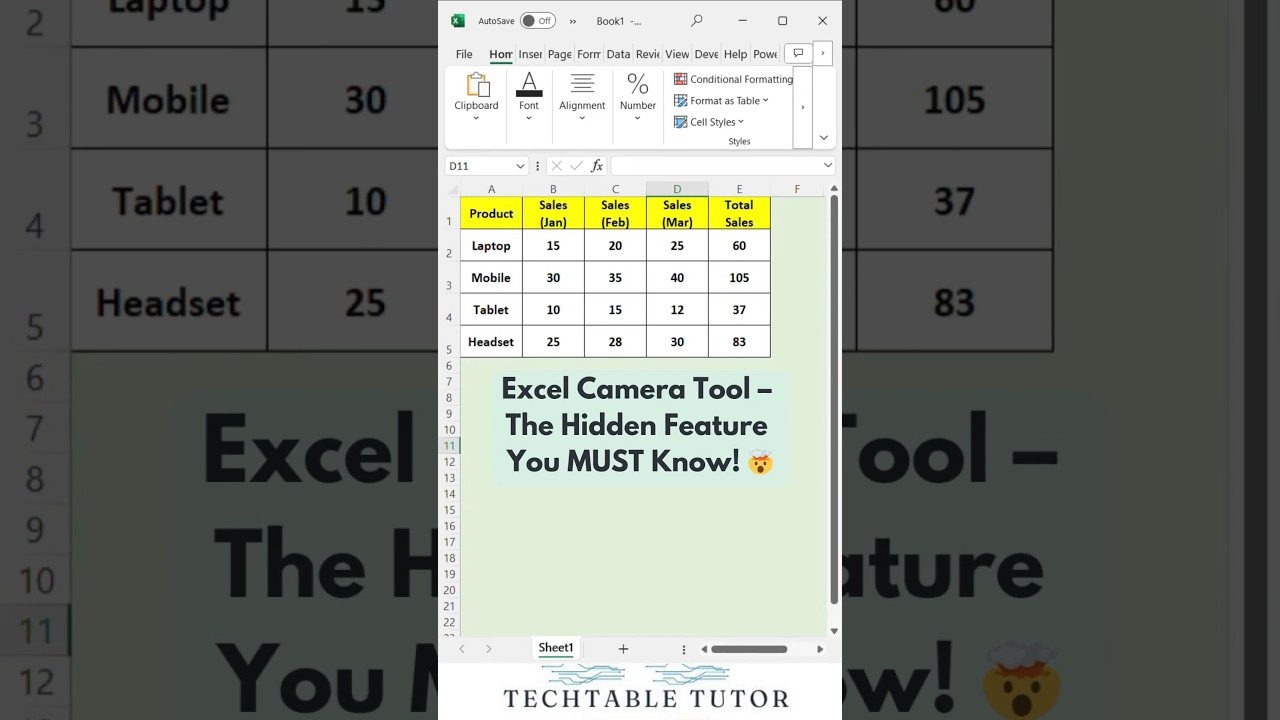 Excel Camera Tool! The Hidden Feature You Must Try &ndash; 🔥 #excelshorts  #excel