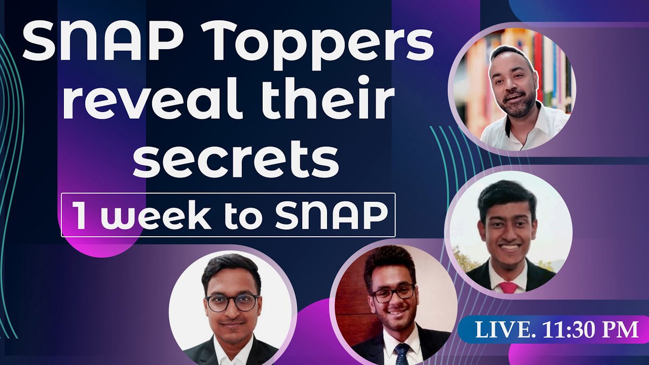 1 Week to SNAP Strategy by SIBM students. Ft. Manideep | Agnip | Akshat