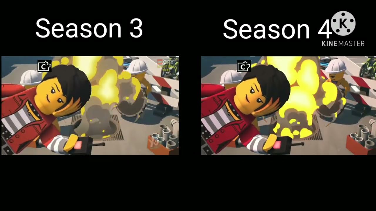 Lego City adventures intro Season 3 VS Season 4