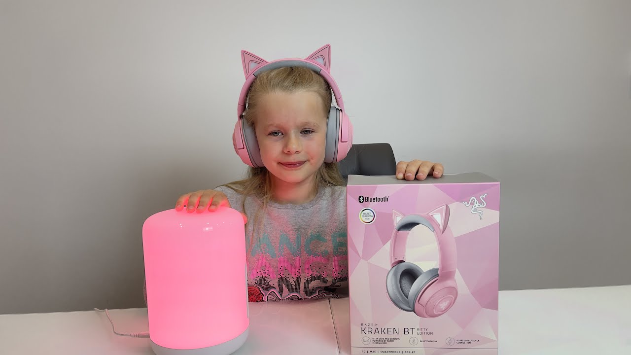 Razer Kraken BT Kitty Edition - różowe słuchawki z uszami dla graczy