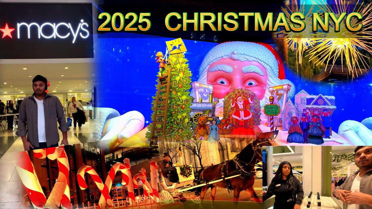 4K] 🇺🇸 NYC Christmas Tree &Lights & Festive Walk 🎄💂🏼 — Rockefeller Annamalai View's (Dec. 2025)
