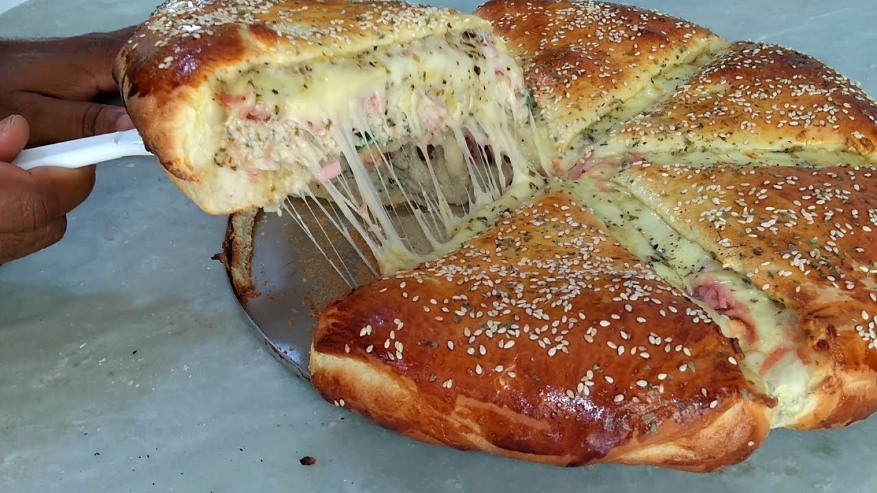 Como fazer uma deliciosa pizza burguer de frango com queijo é presunto