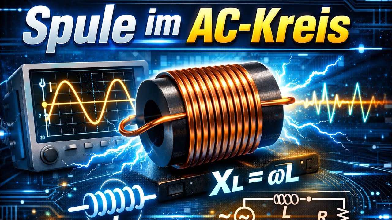 🔌 Wie funktioniert eine Spule im Wechselstromkreis (AC)?🔌