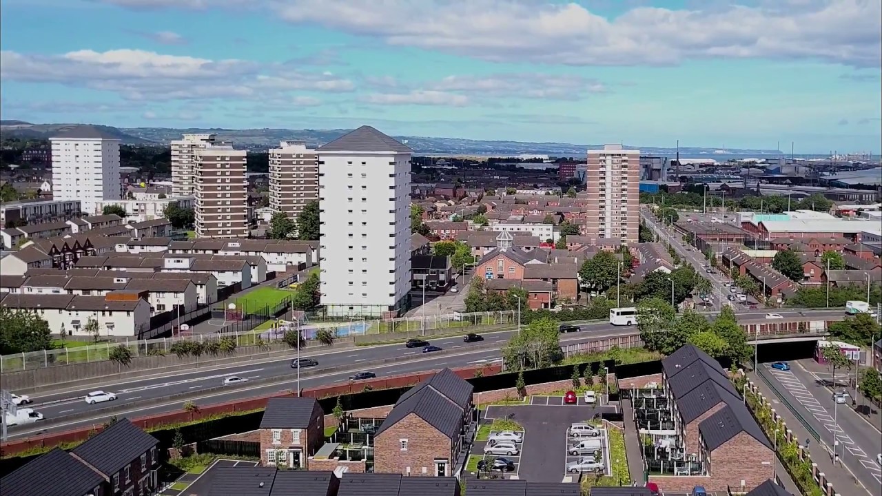NORTH BELFAST seen by drone