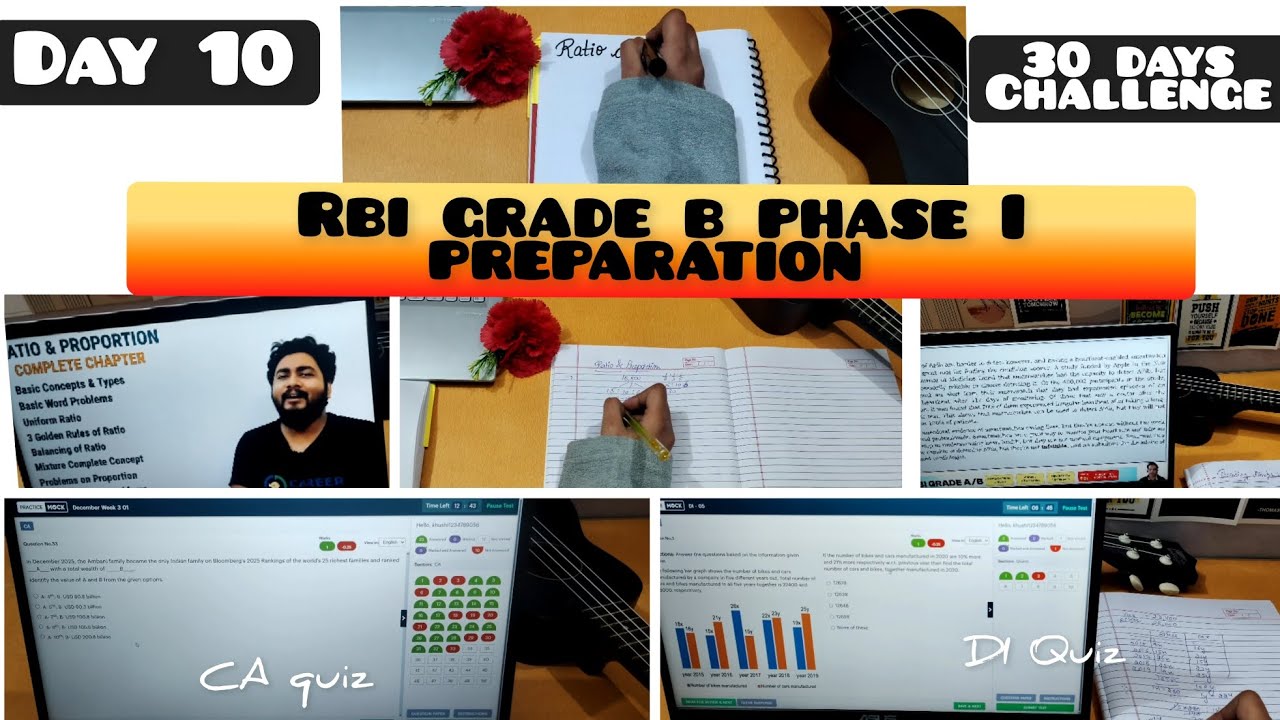A Day in the Life of an RBI Grade B Aspirant | Day 10/30 | New Year Prep 🎉