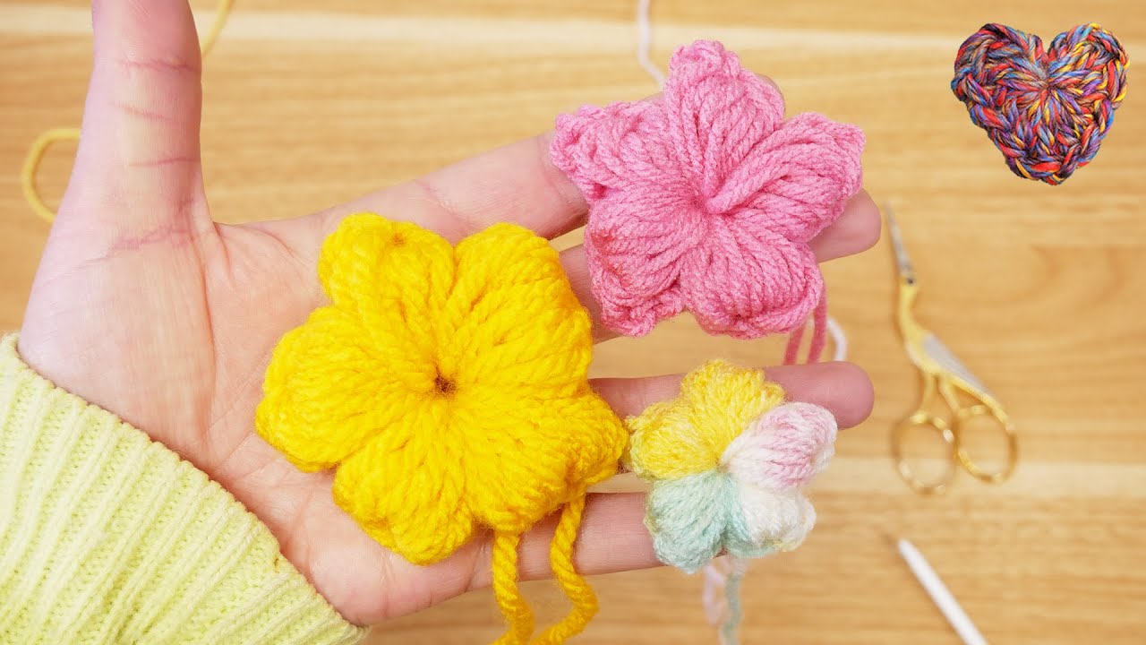Häkeln | Frühlings Blumen aus Wolle | Deko Idee für Ostern
