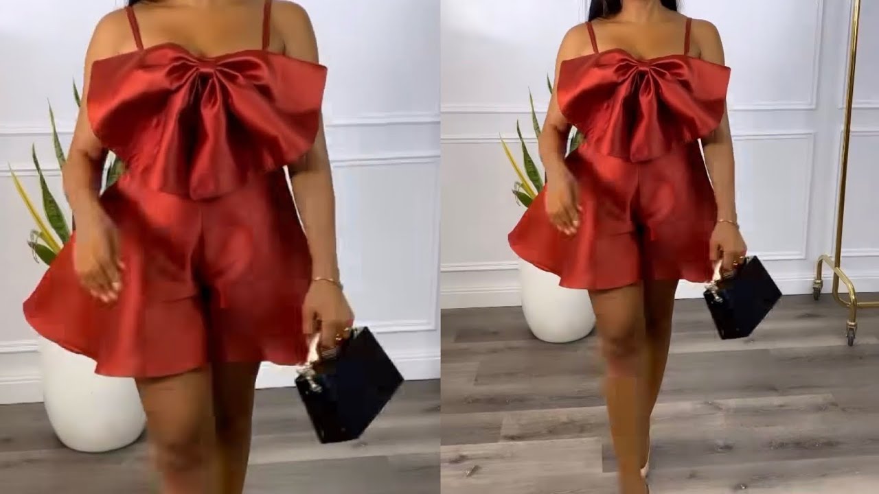 HOW TO MAKE A STYLISH FLARED PLAYSUIT WITH A BOW