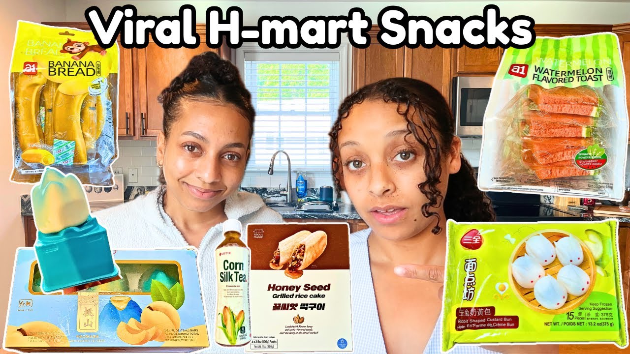 Trying VIRAL Snacks From H-Mart! Surprising New Finds
