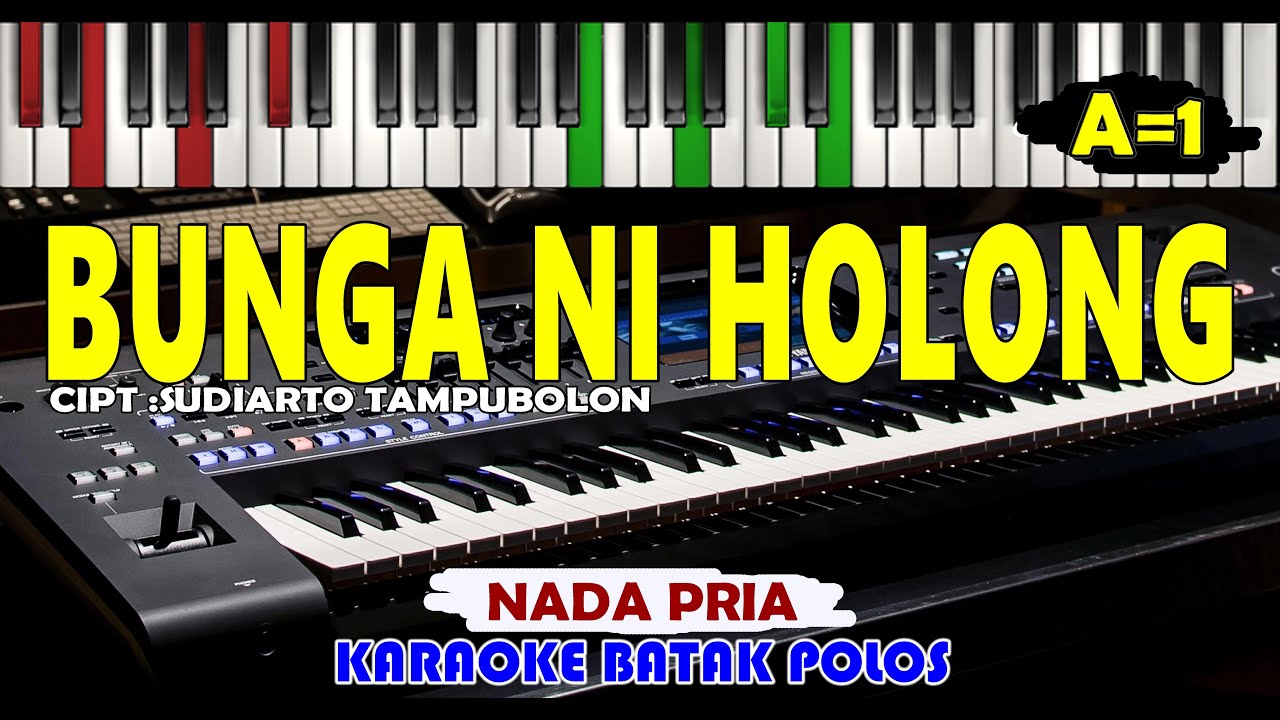 KARAOKE BUNGA NI HLONG LIRIK-NADA PRIA RENDAH A=1 |Live Keybord Karaoke HD