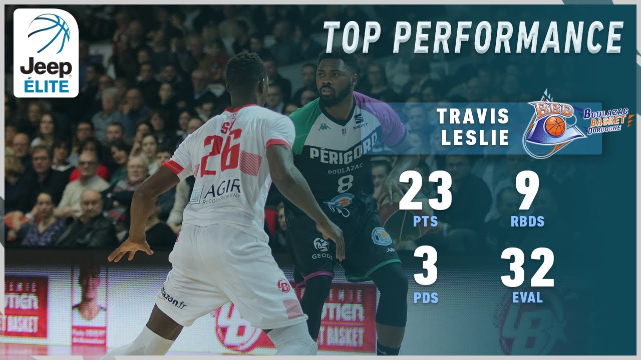 Travis Leslie  23PTS, 9REB, 3AST vs Cholet | Highlights Jeep&reg; &Eacute;LITE