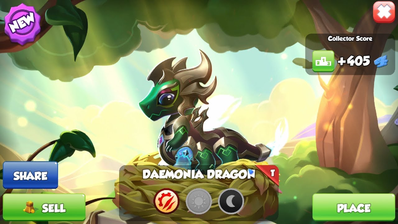 Hatched Daemonia Dragon | Week/Chapter 4 (Grey) | Dragon Mania Legends