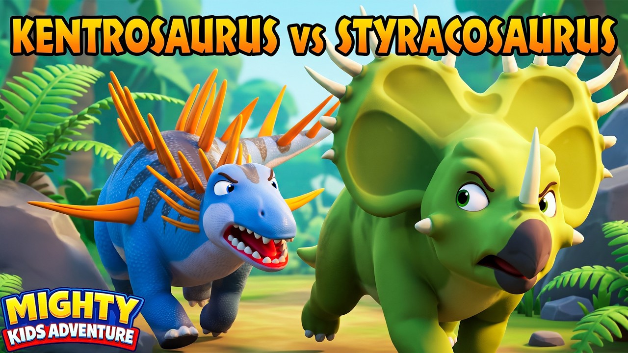 Kentrosaurus vs Styracosaurus | New Dinosaur | Ep - 35 | Dinosaurs for Kids | Kids Cartoon