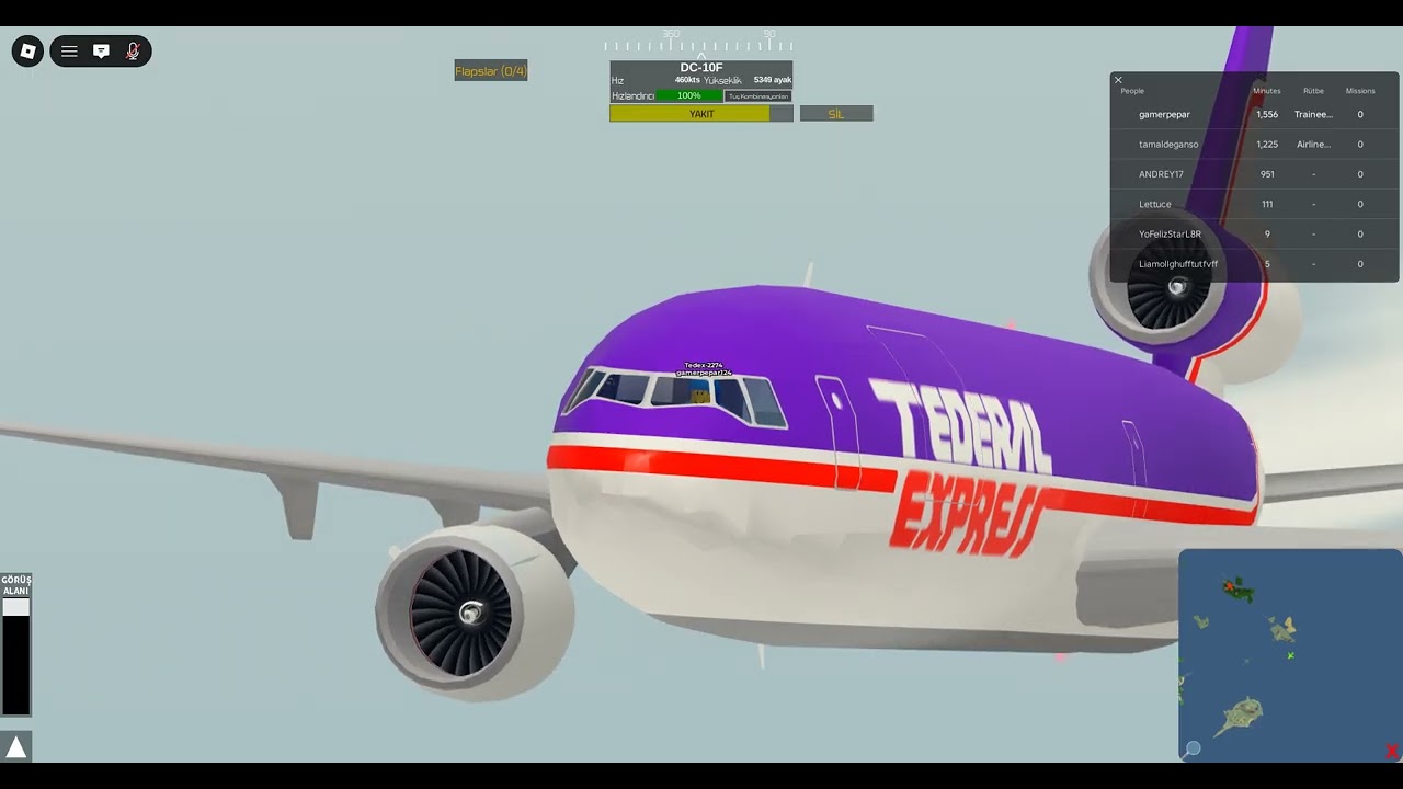 Takeoff The İzolirani Airport Landing İn Cyprus Paphos Airport With TedEx DC-10-F
