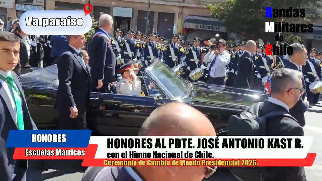 Honores y movimientos de Bandas: Cambio de mando 2026