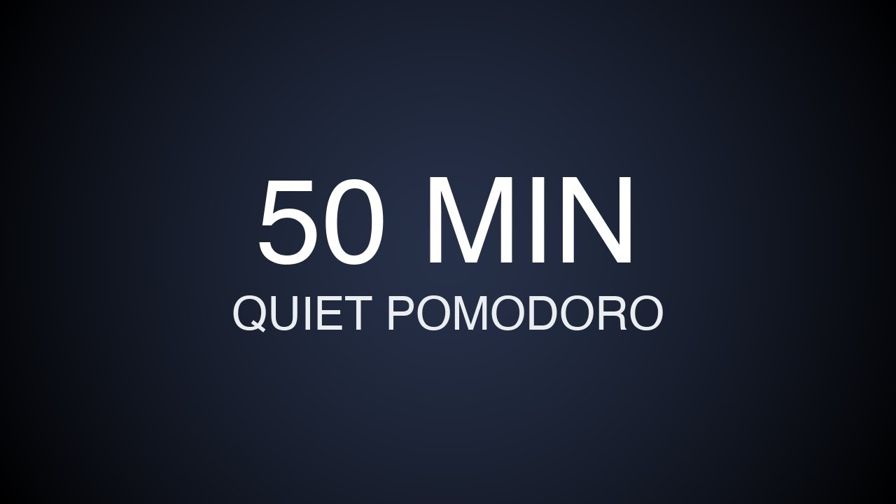 Focus Timer – 50 Minutes (Quiet Pomodoro)
