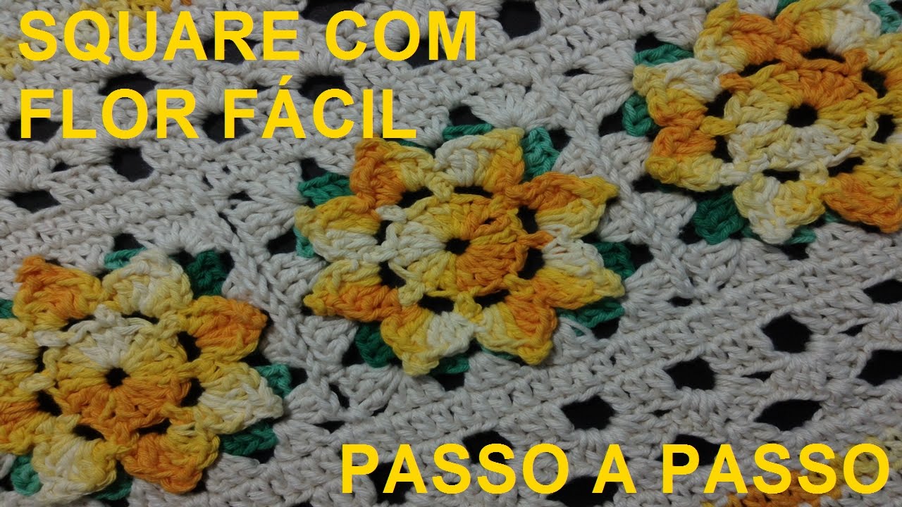 Square com flor fácil #LuizadeLugh