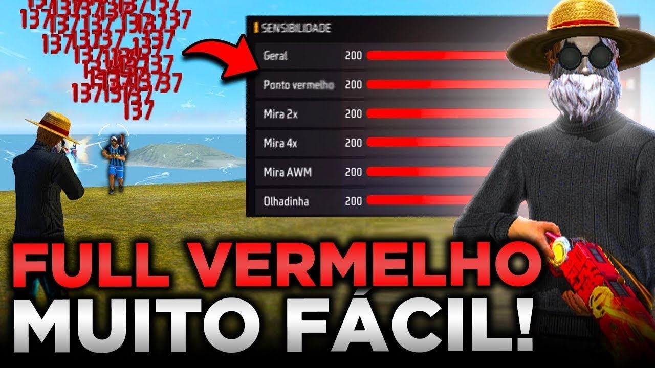 VOC&Ecirc; T&Aacute; USANDO A SENSI ERRADA! O SEGREDO PRA NUNCA MAIS PINAR E DAR FULL VERMELHO F&Aacute;CIL NO FREE FIRE