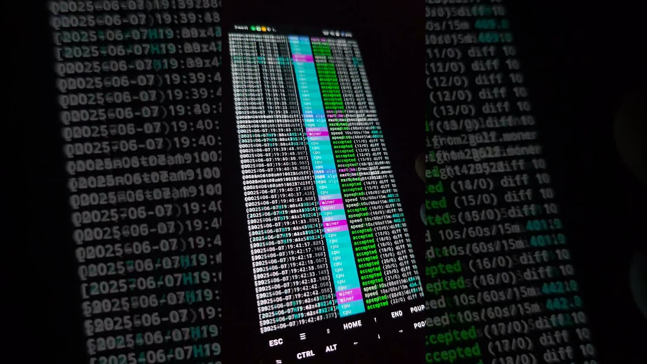 Mining XMR In Android 😱😱😱 #trending #mining #termux