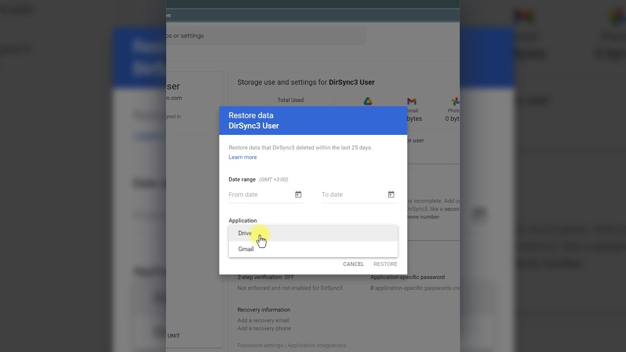 Как восстановить удаленные файлы или электронные письма пользователя в Google Workspace | GWS Adm...