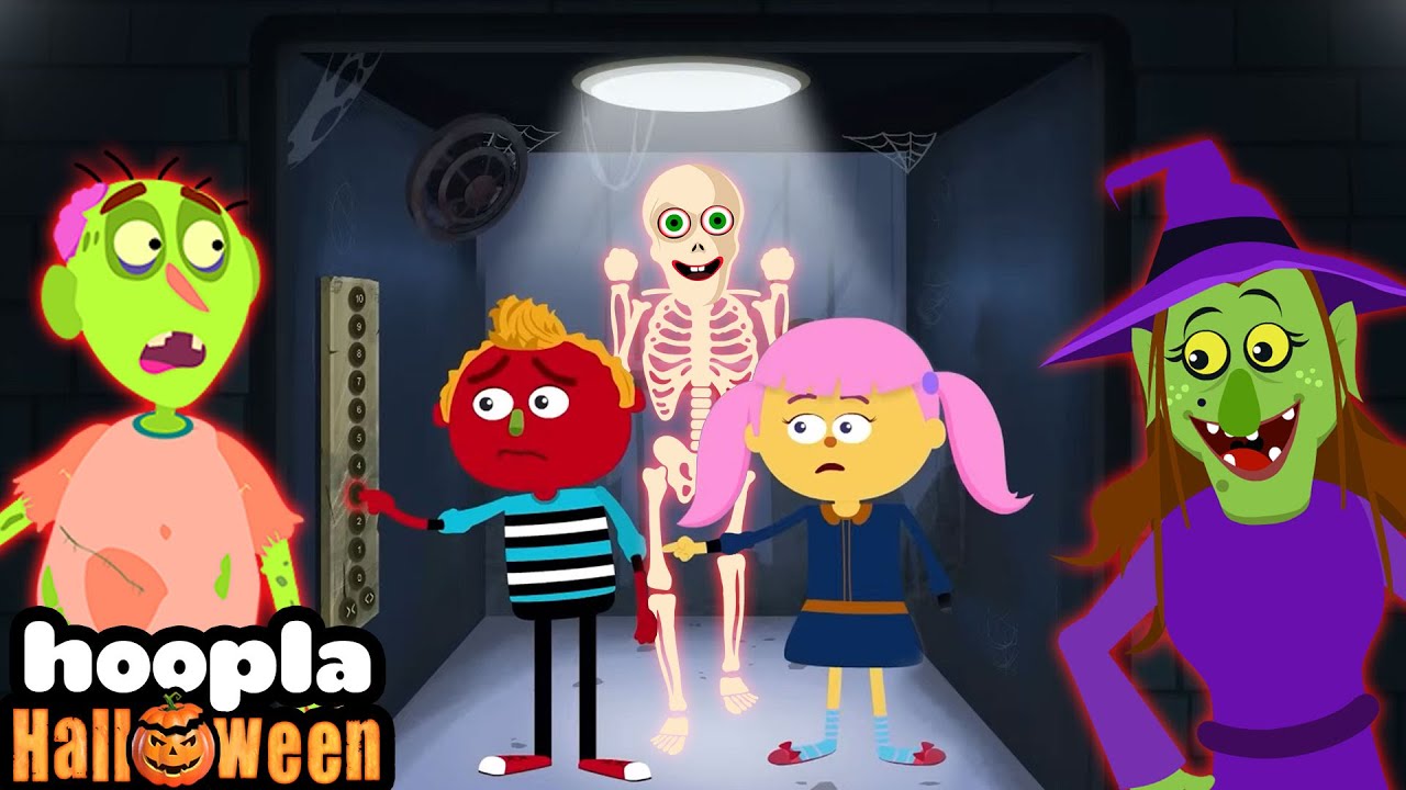 Spooky Monsters In Haunted Elevator | Halloween Dance Party Songs for Kids
