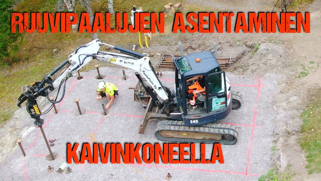 Ruuvipaalujen Asentaminen Kaivinkoneella | Timpurilta Talo