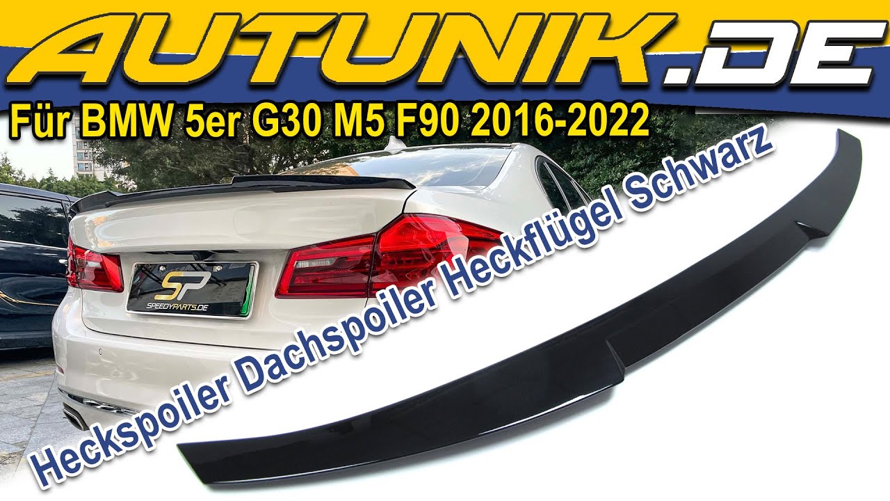 Autunik.de - Spoiler Heckspoiler Heckfl&uuml;gel Schwarz F&uuml;r BMW 5er G30 M5 F90 2016-2022