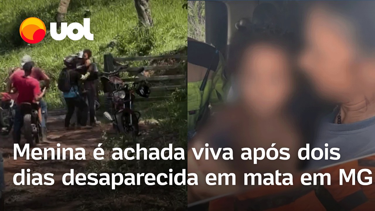 Menina é achada viva após dois dias desaparecida em mata em Jeceaba (MG) e reencontra a mãe; vídeos