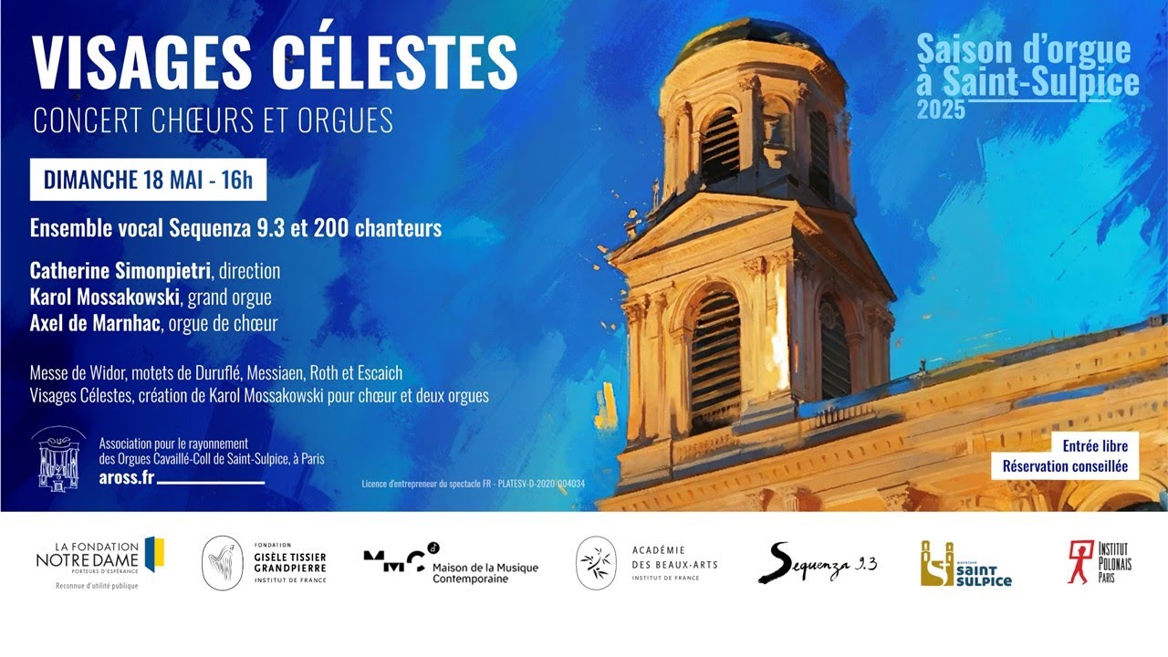 Concert chœurs & orgues: Messe de Widor, création de Karol Mossakowski