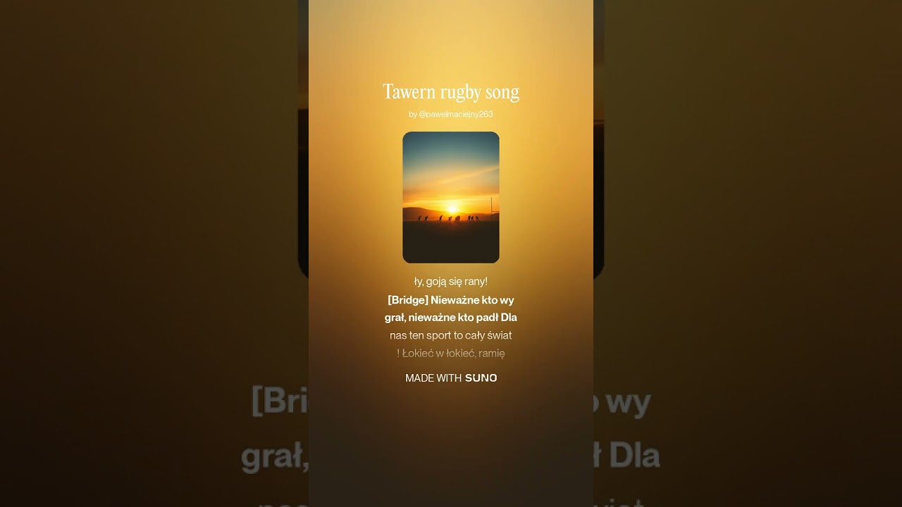 Polish Tawern Rugby Song