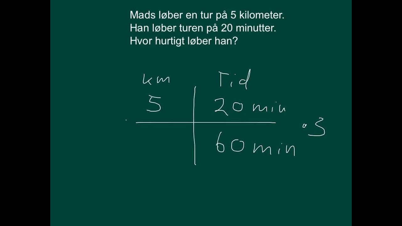 Regn opgaver med hastighed