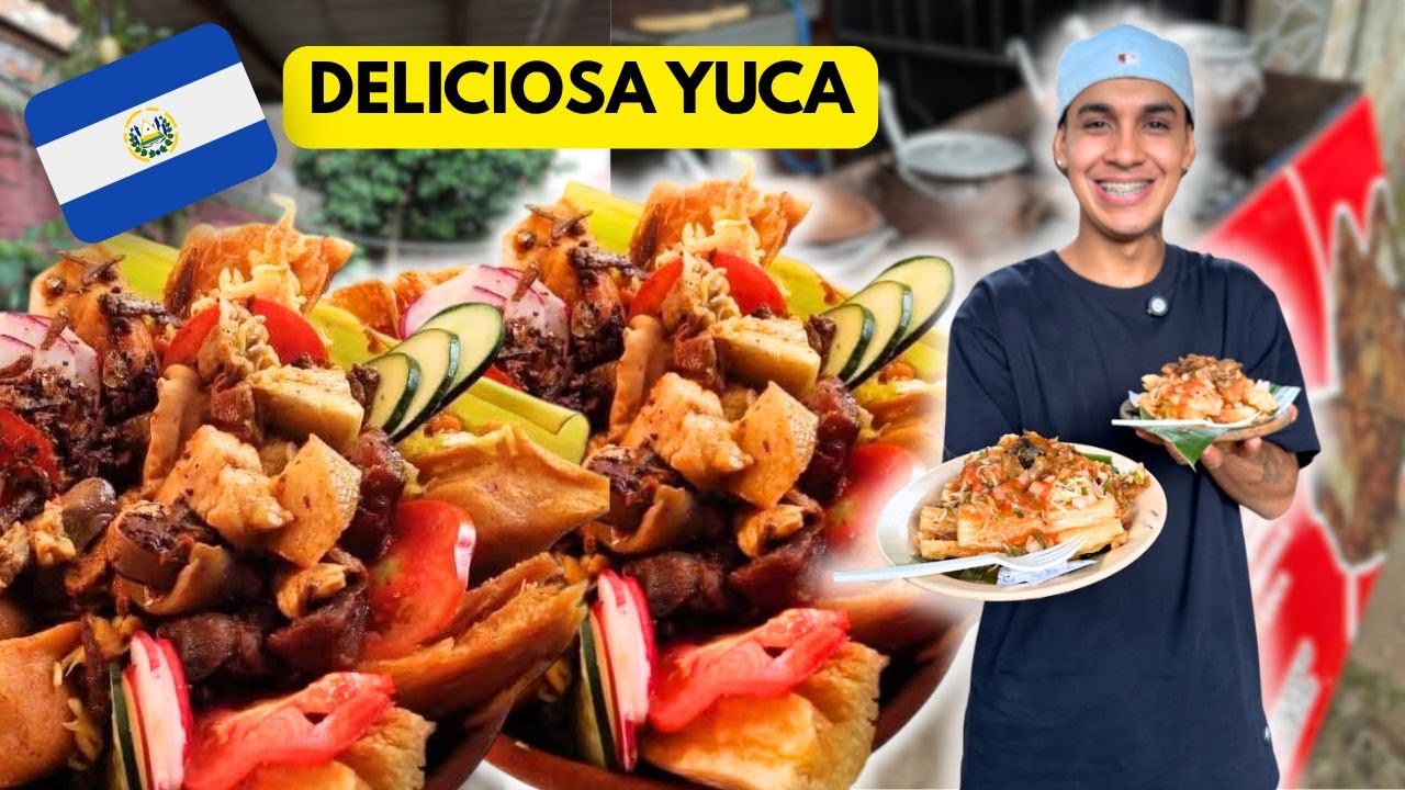 DELICIOSA YUCA FRITA y antojitos en SALCOATITÁN 🤤😮‍💨 *variedad de atoles *🇸🇻👌🏼