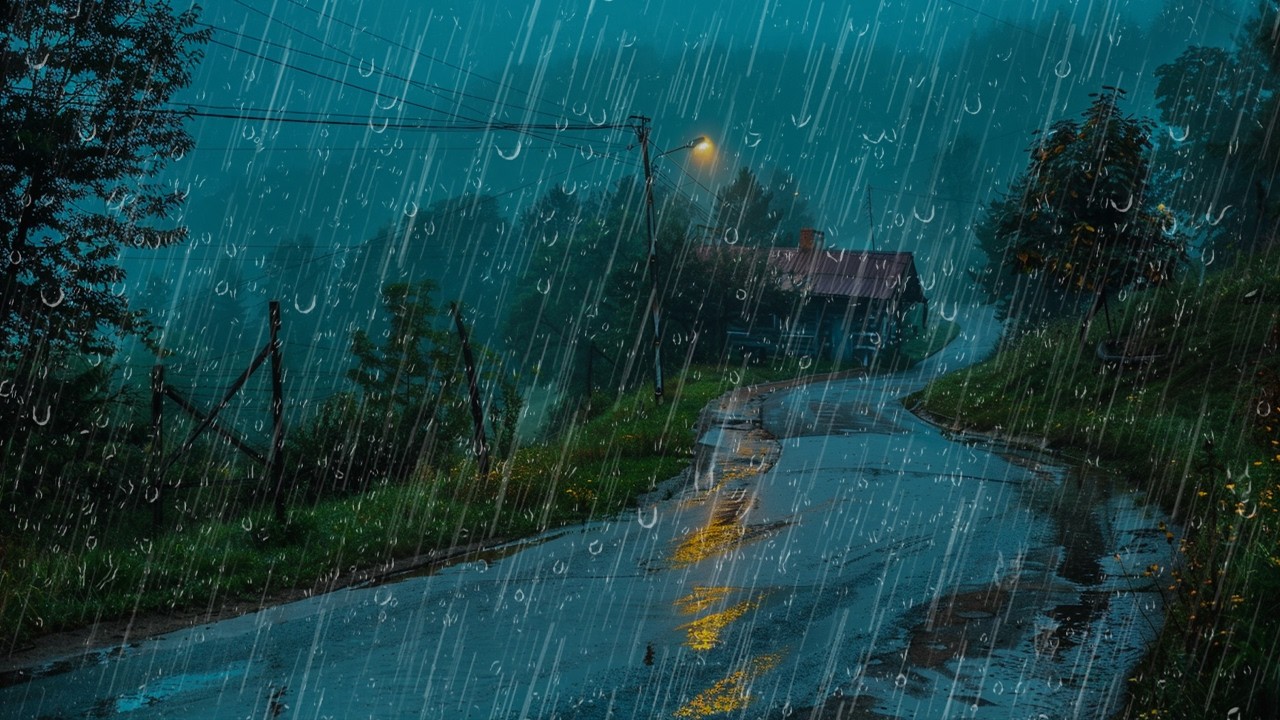Sonido de Lluvia Relajante para Dormir - Lluvia y Truenos en Techo , Rain sound for sleeping #241