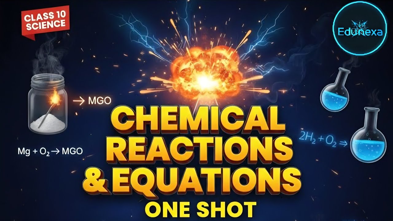 🔥 Chemical Reactions & Equations – One Shot 🚀 | Class 10 Science | Full Chapter | CBSE 2026