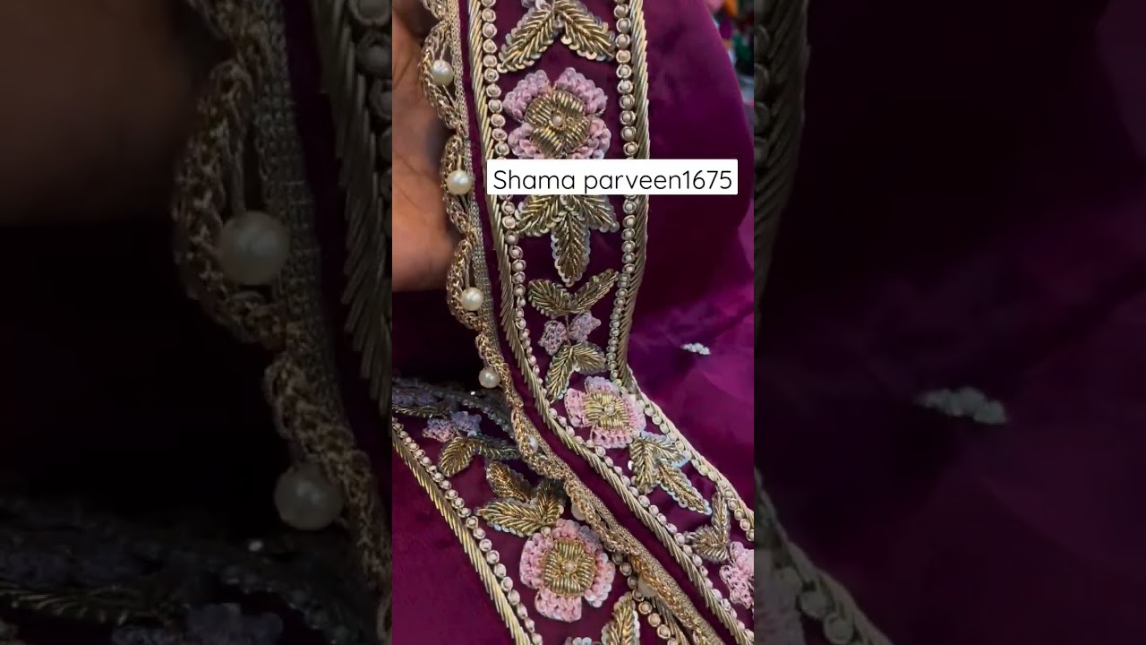hand work hand embroidery zari work dabka work  dupatta