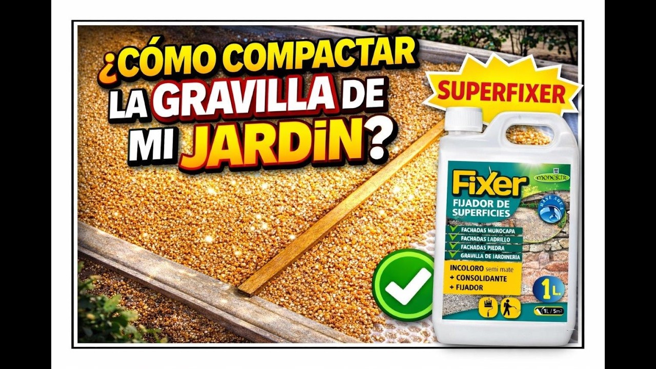 ¿Cómo compactar la gravilla de mi jardín?