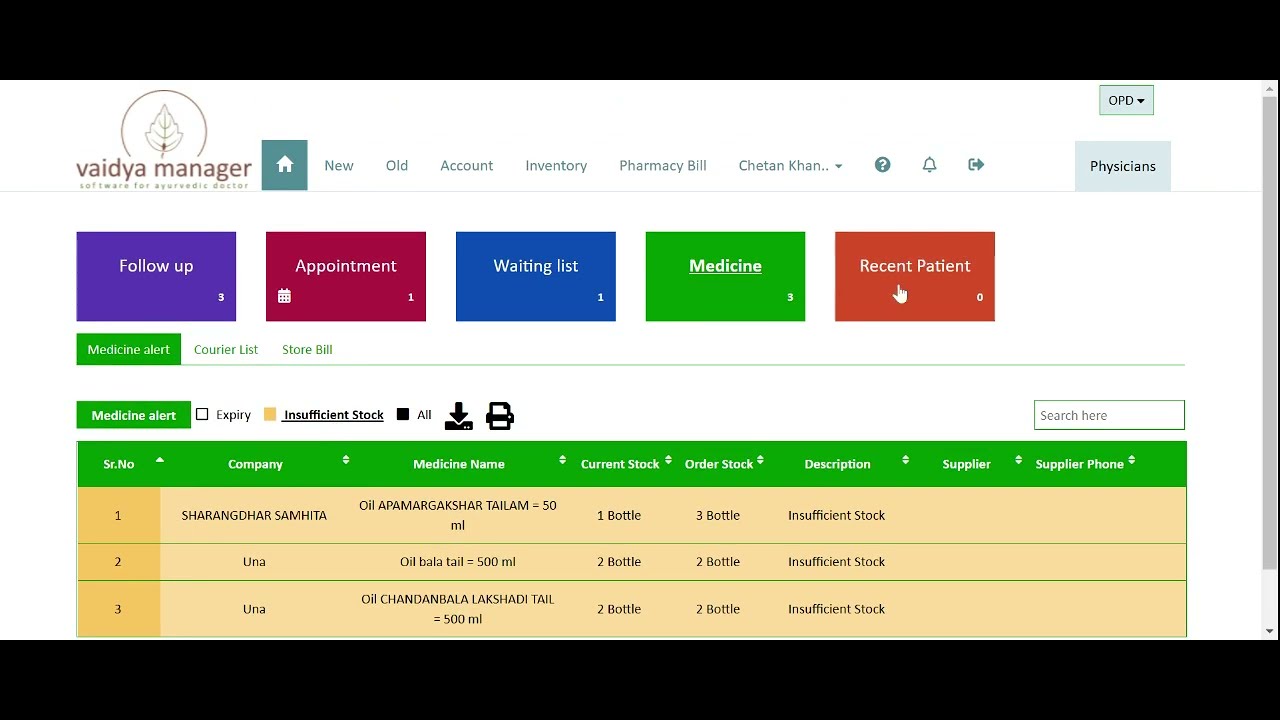 Ayurvedic software, Patient data management software - Vaidya Manager 2.0