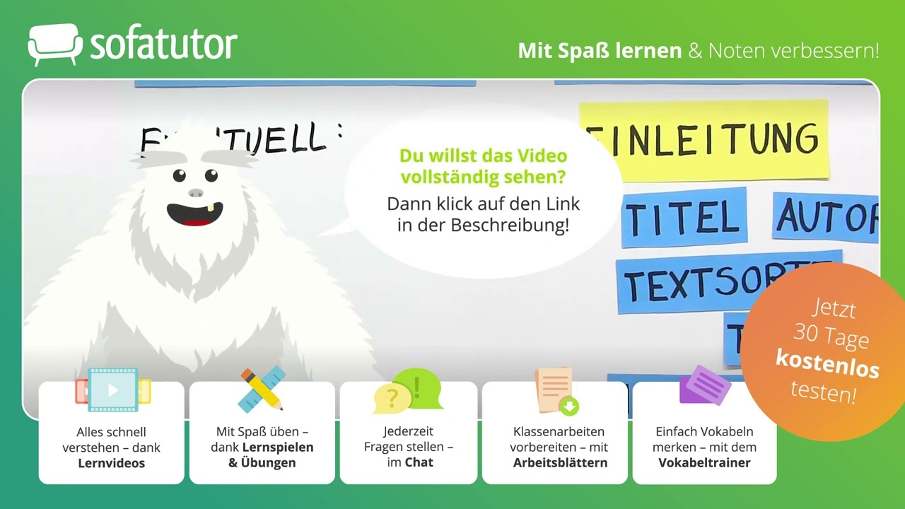 Erzähltexte interpretieren Überblick – Aufbau & Anleitung