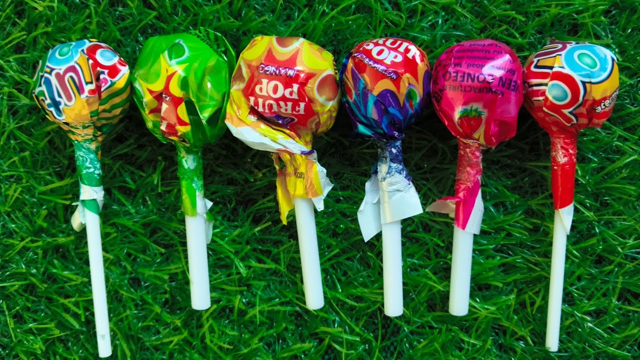 Lot's Of Yummy 🌈 Rainbow lolipop 🍭 ASMR Unwrap Sound Satisfying video 😍