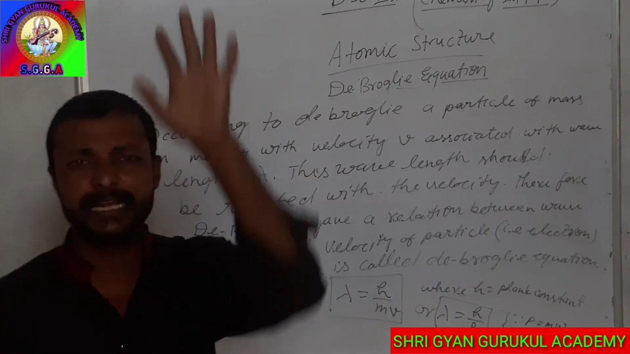 B.Sc. 1st year (2019) Inorganic chemistry part1 De-Broglie Equation