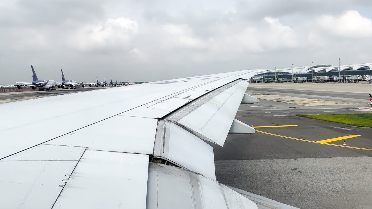 FULL POWER! Boeing 777-300/ER GE-90 Thai Airways Bangkok Airport Takeoff!