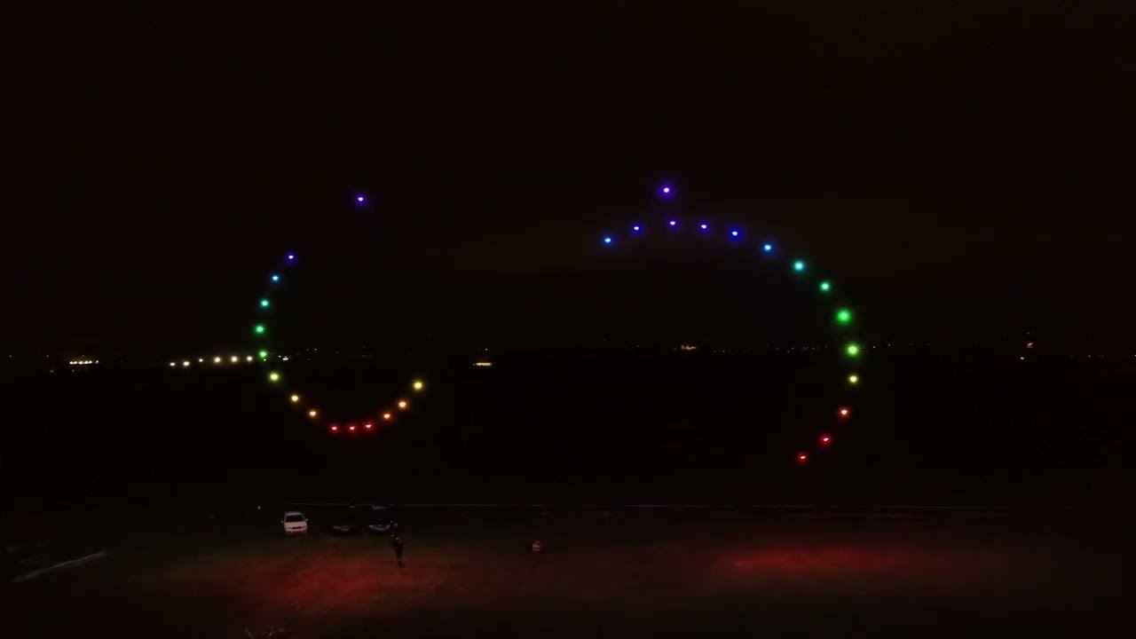 30 light show drones test
