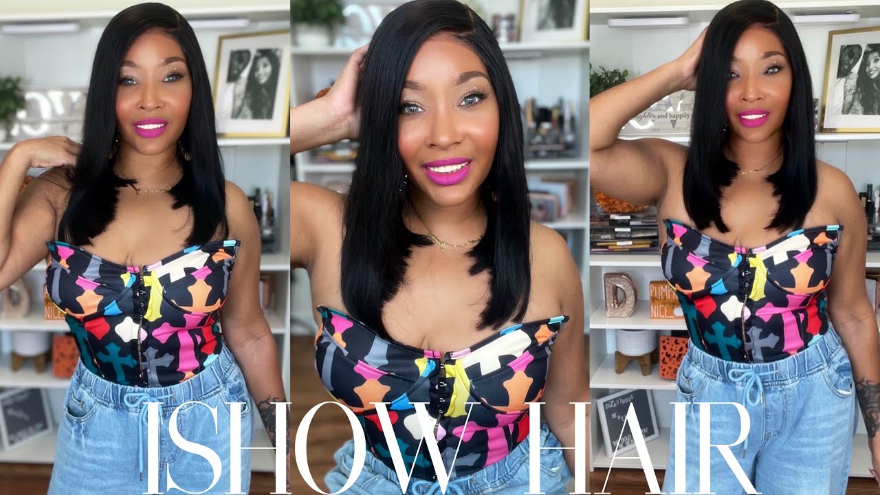 16 INCH GLUELESS PRE-CUT LACE BOB WIG| GORGEOUS BOB WIG INSTALLATION FT. ISHOW HAIR