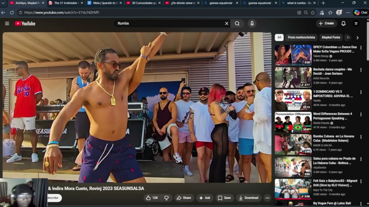 AMERICANO REACCIÓN  A  LOS BAILARINES PROFESIONALES DE SALSA