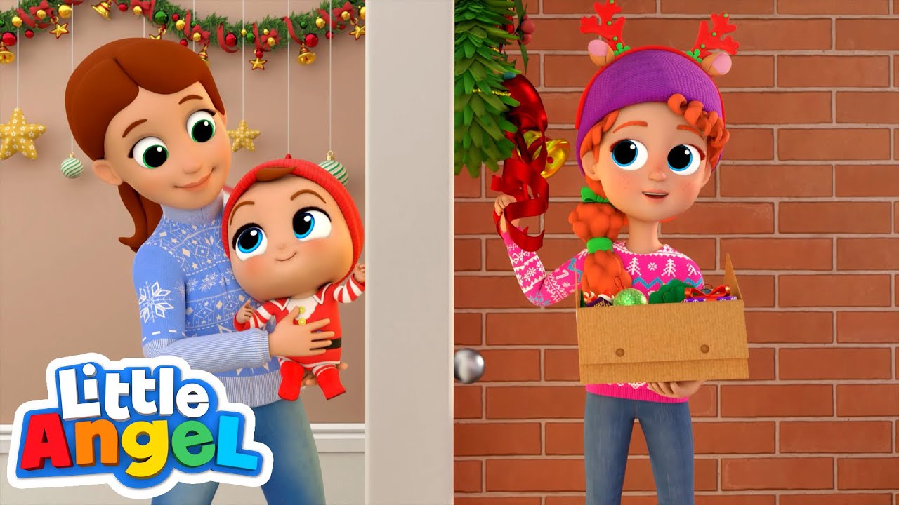 Santas At The Door? (Christmas Song) |  Little Angel Color Songs & Nursery Rhymes | Learn Colors