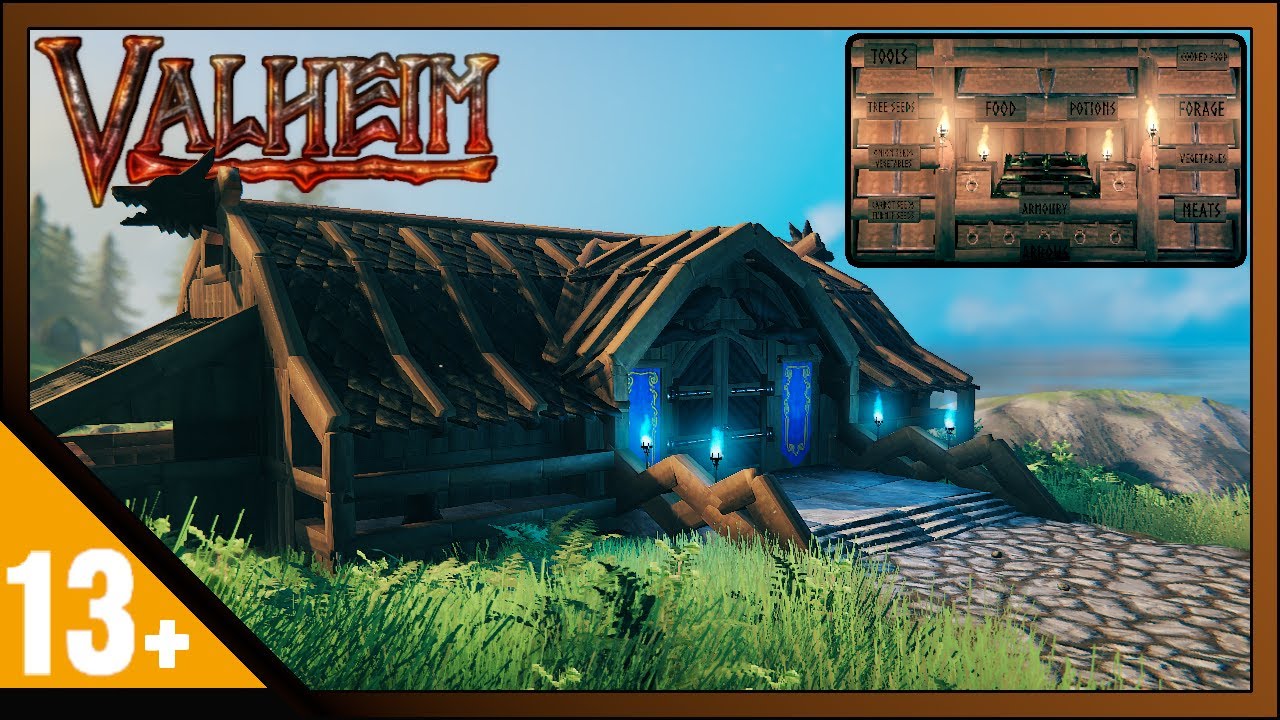 Valheim: How To Build End Game Storage Building & Storage System (Build Guide)